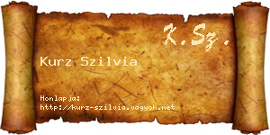 Kurz Szilvia névjegykártya